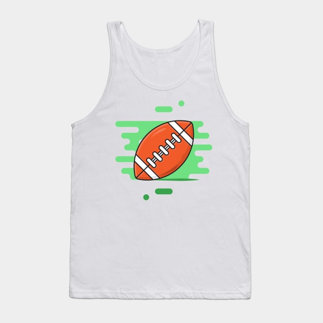 American Football Ball Tank Top by acidmit